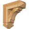 Ekena Millwork Merced Arts and Crafts Rough Sawn Bracket w/ Offset Brace, Western Red Cedar, 6"W x 16"D x 16"H BKT0604X16X16MRC03RWR - alternate 1